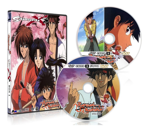 Dvd Samurai X Rurouni Kenshin Dublado + Filme + Ovas